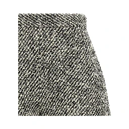 Bicolor Virgin Wool Bermuda Shorts
