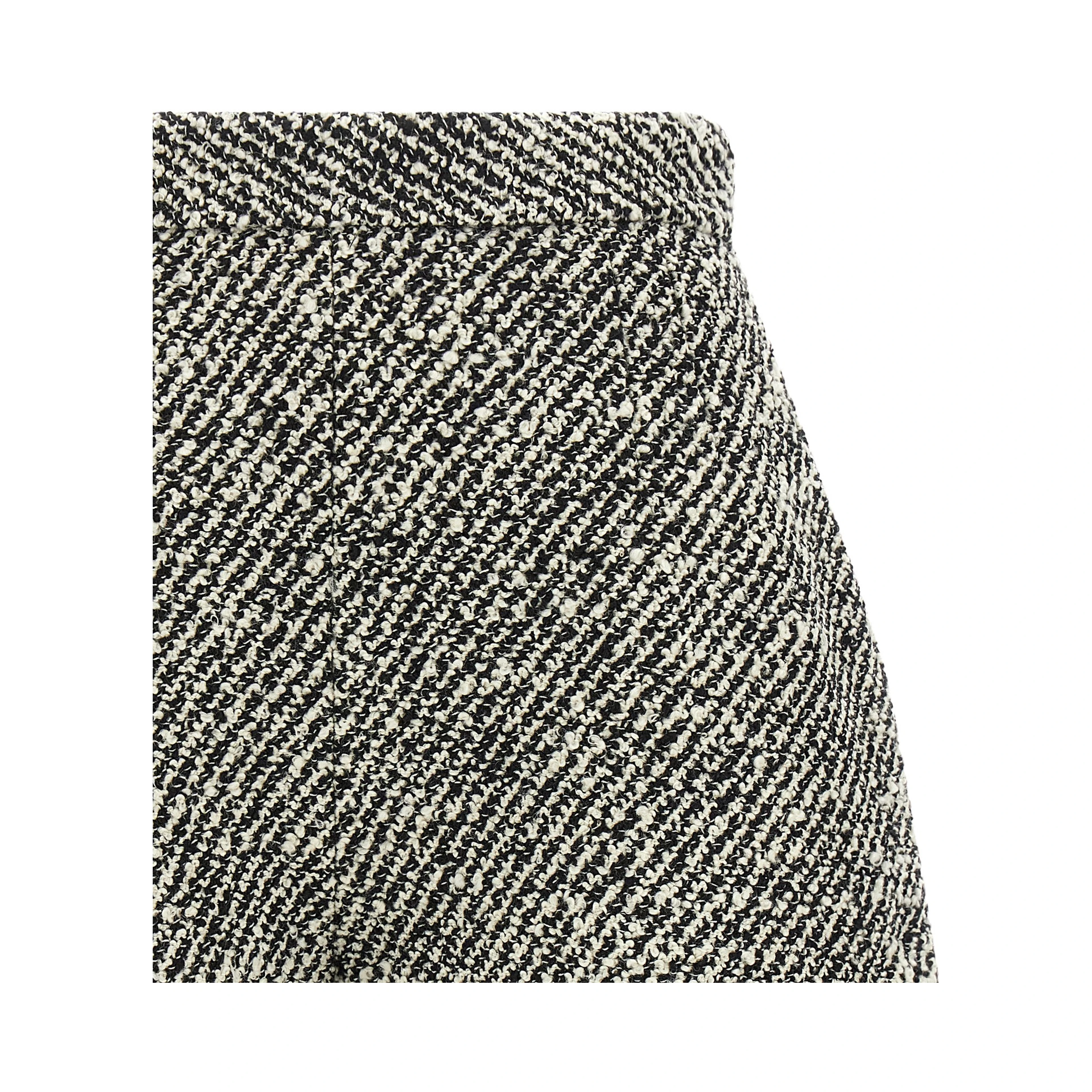 Bicolor Virgin Wool Bermuda Shorts