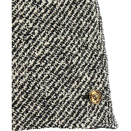 Bicolor Virgin Wool Bermuda Shorts