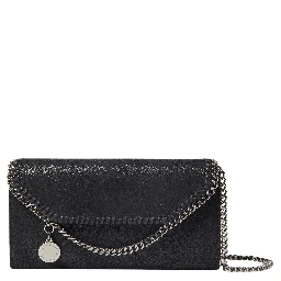 FALABELLA CONTINENTAL WALLET WITH CHAIN ECO SHAGGY DEER