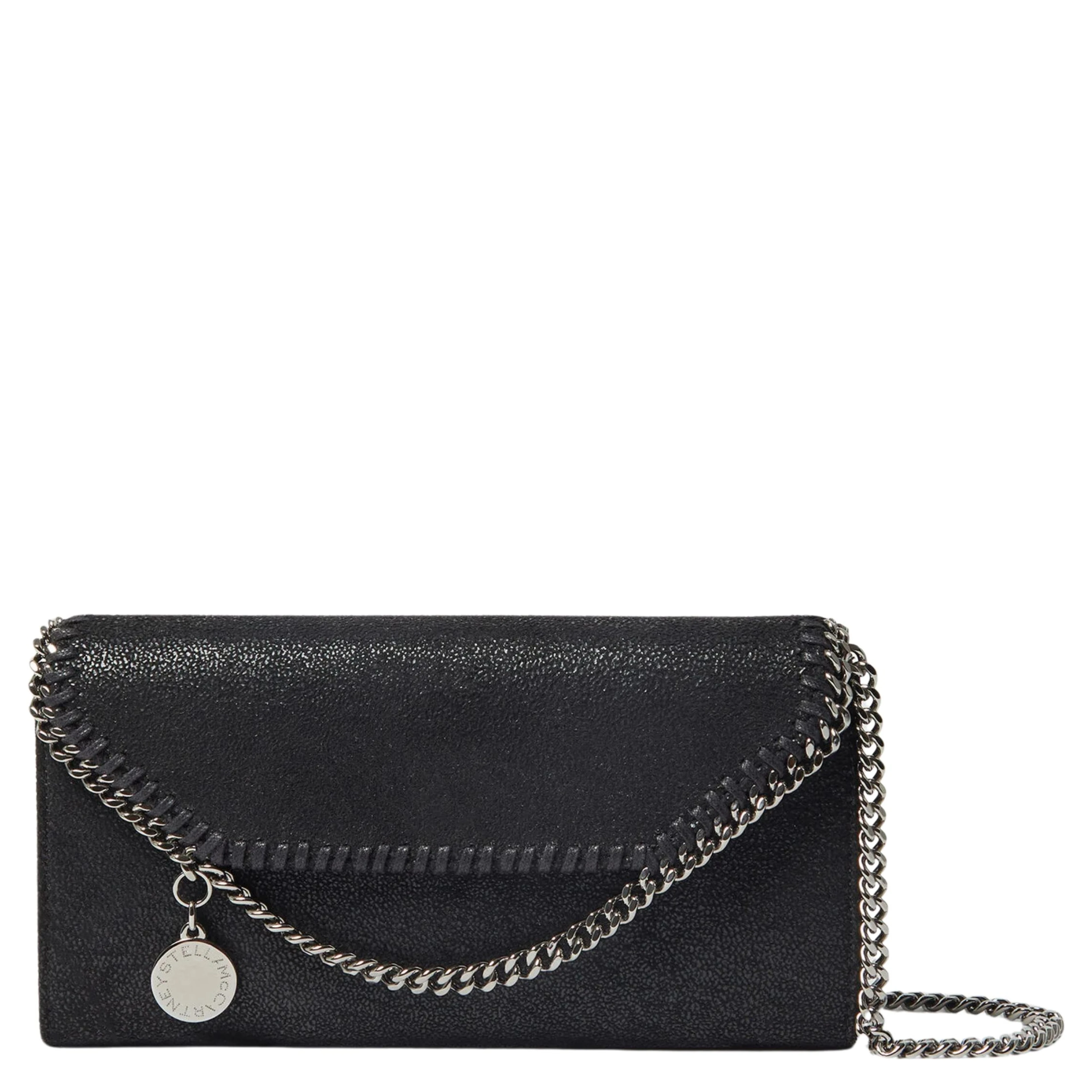 FALABELLA CONTINENTAL WALLET WITH CHAIN ECO SHAGGY DEER