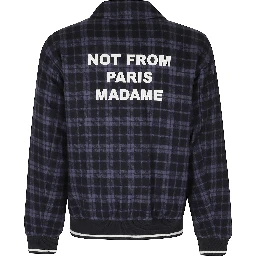 CHECK FLANNEL JACKET WITH SLOGAN
