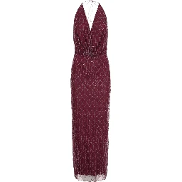 SEQUINS HALTERNECK DRESS