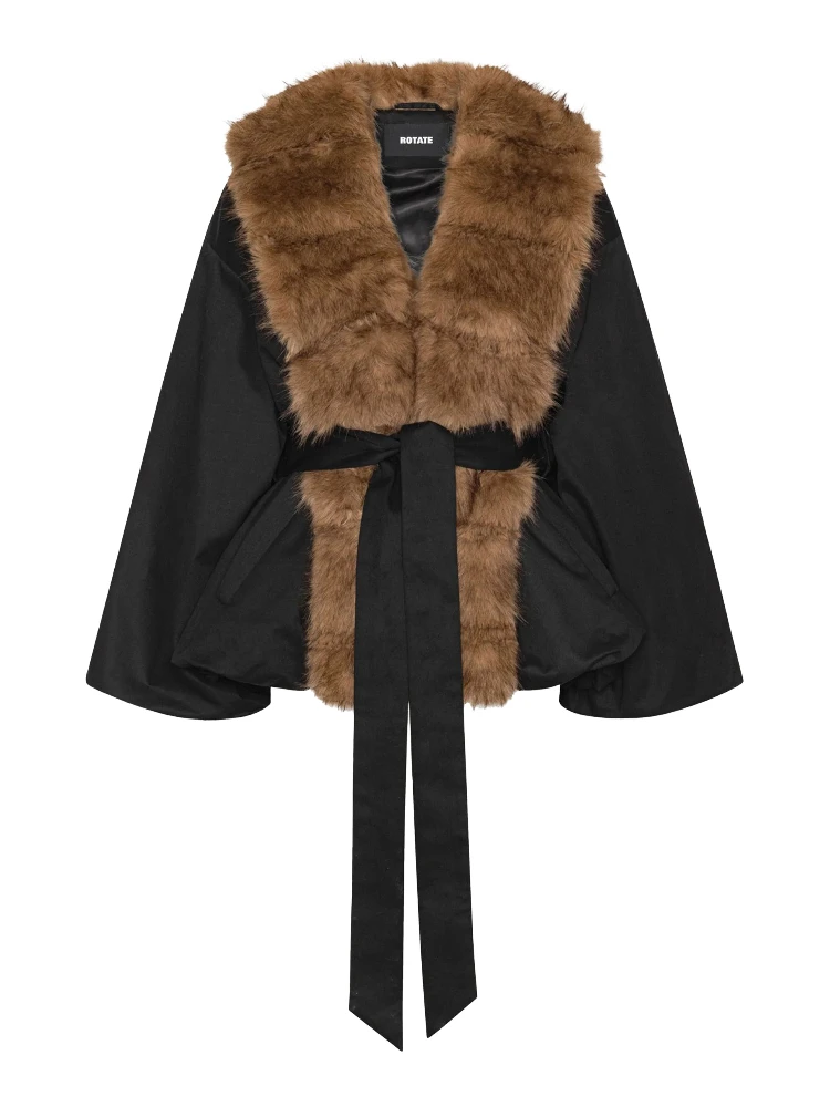 FAUX FUR COLLAR JACKET