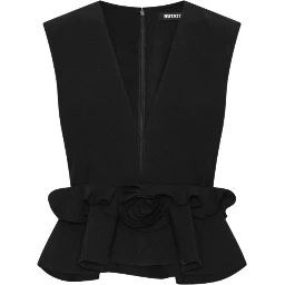 V-NECK FLOWER TOP