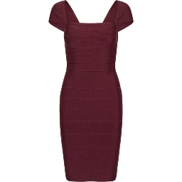 MIDI FITTED KNIT DRESS