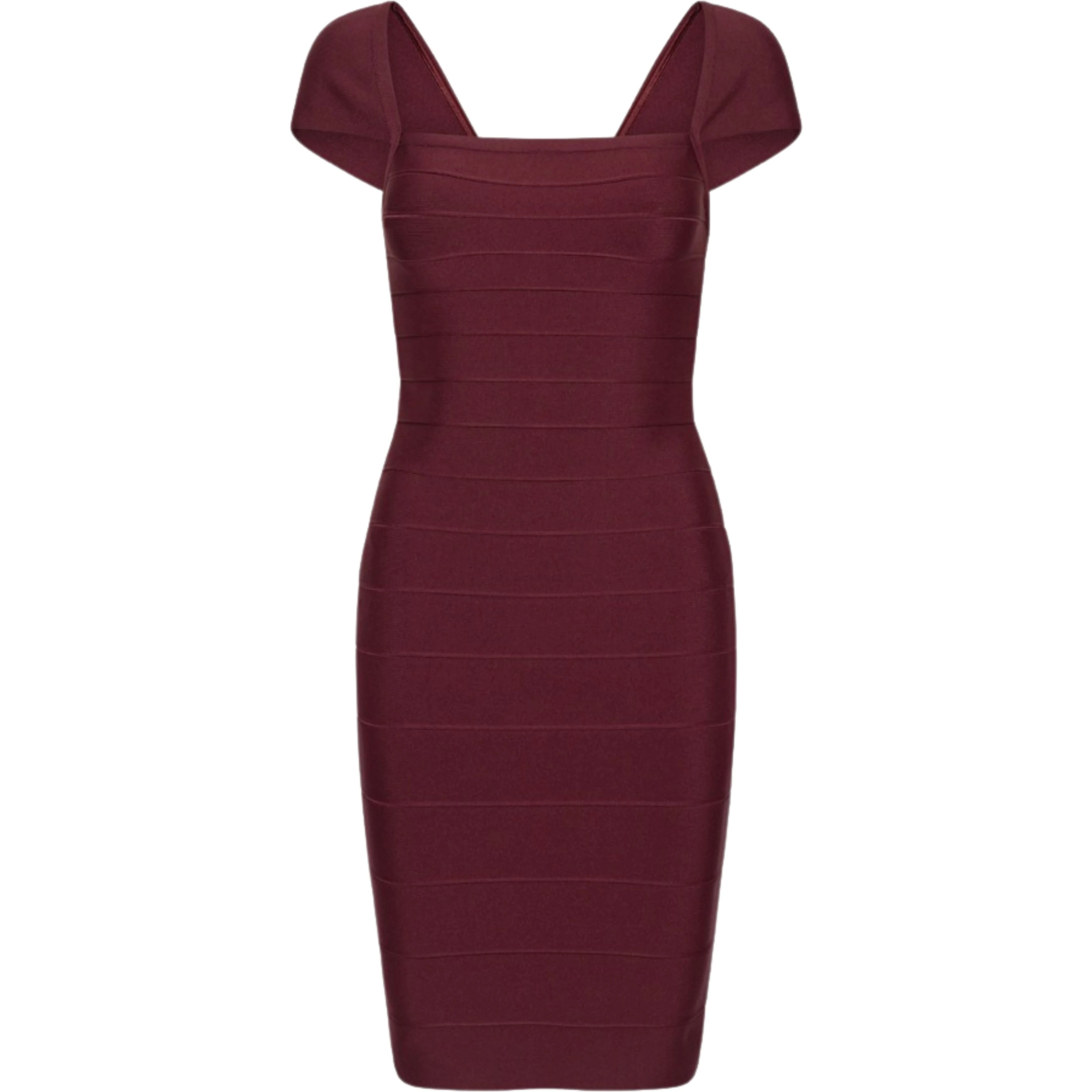 MIDI FITTED KNIT DRESS