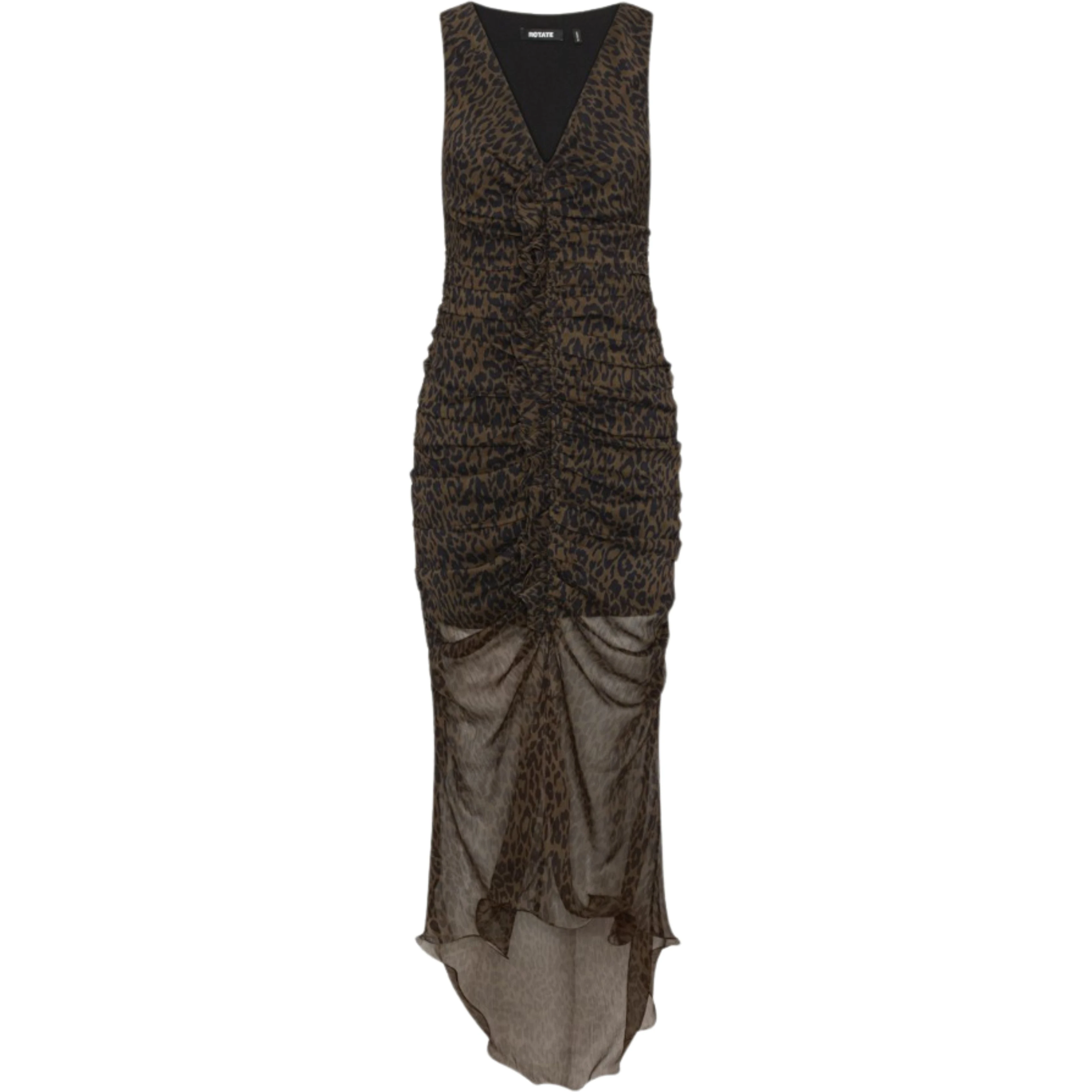 RUCHED MIDI DRESS