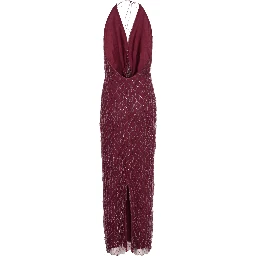 SEQUINS HALTERNECK DRESS