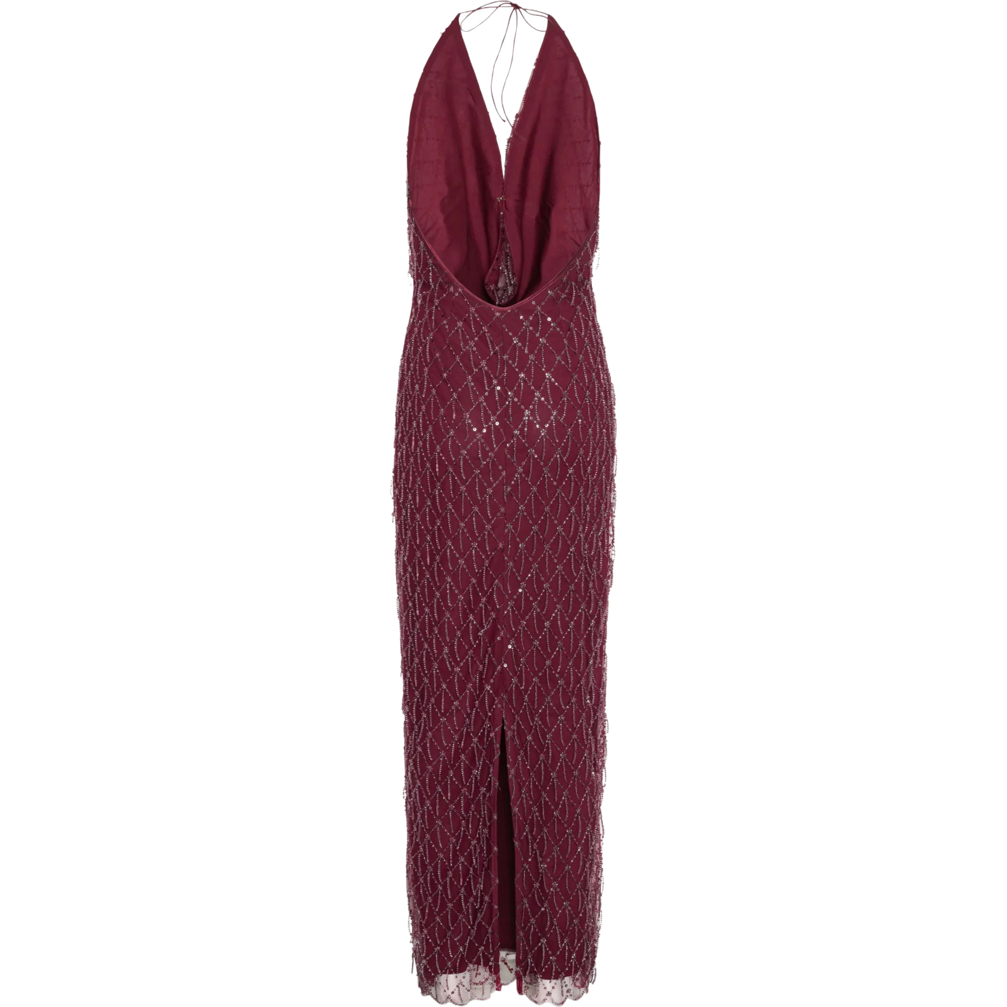 SEQUINS HALTERNECK DRESS
