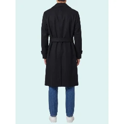 Single-breasted virgin wool and cashmere coat