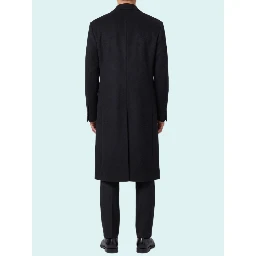 Black double-breasted coat