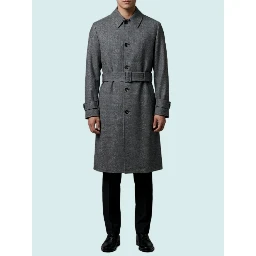 Single-breasted virgin wool coat