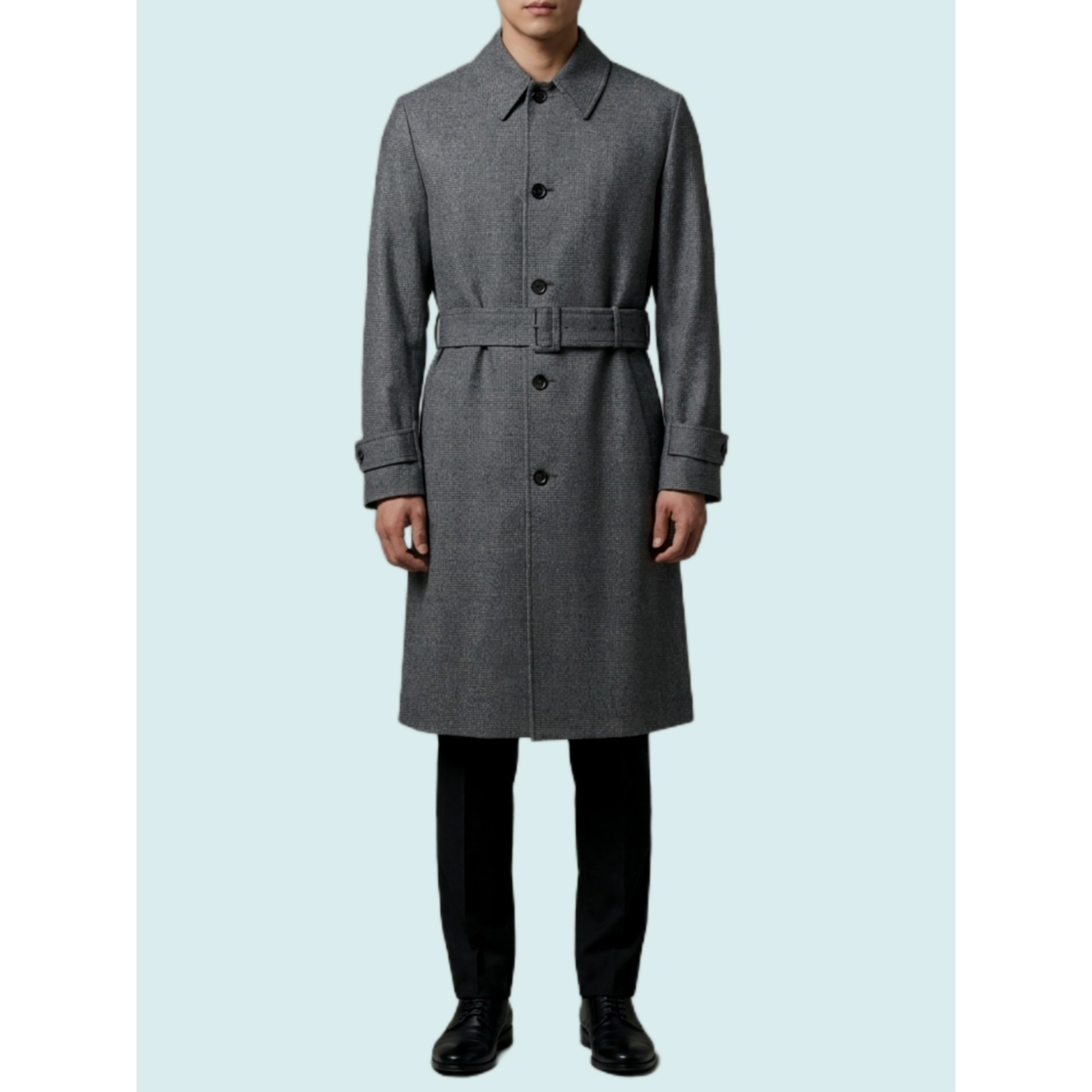 Single-breasted virgin wool coat