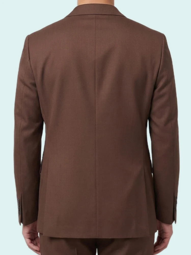 Brown Feeling double-breasted jacket alternative