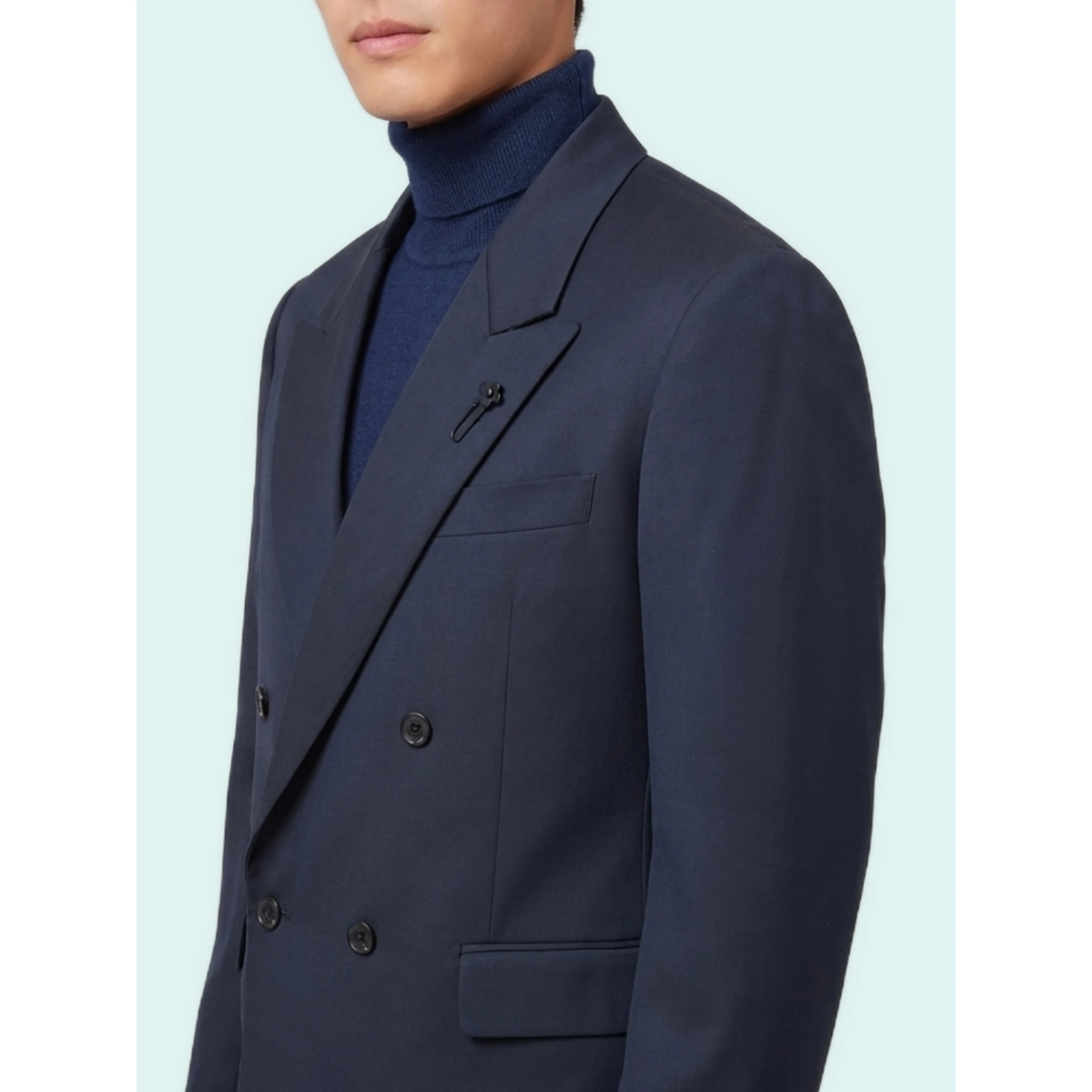 Dark blue Feeling double-breasted jacket