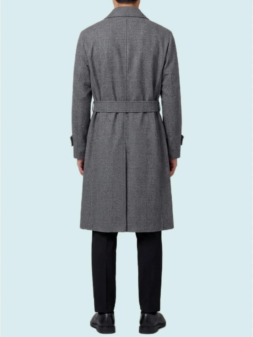 Single-breasted virgin wool coat
