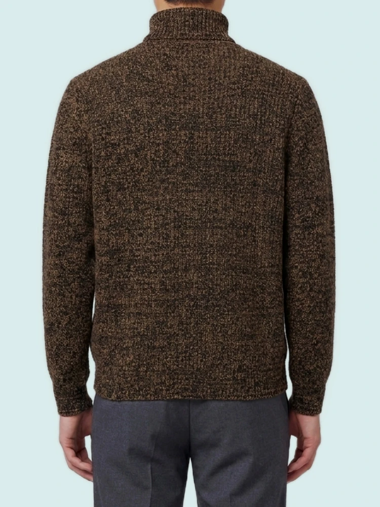 Tobacco high-neck sweater alternative