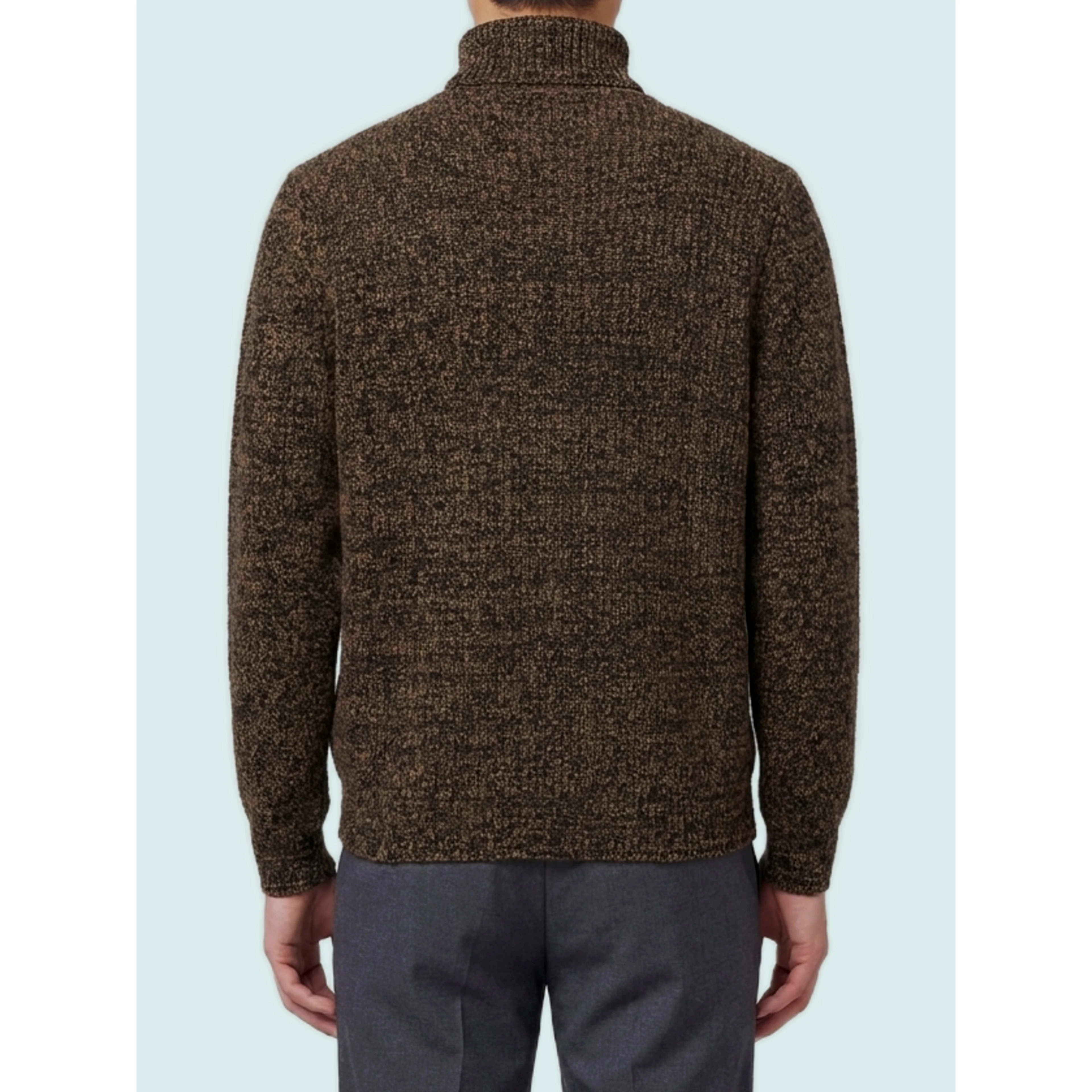 Tobacco high-neck sweater