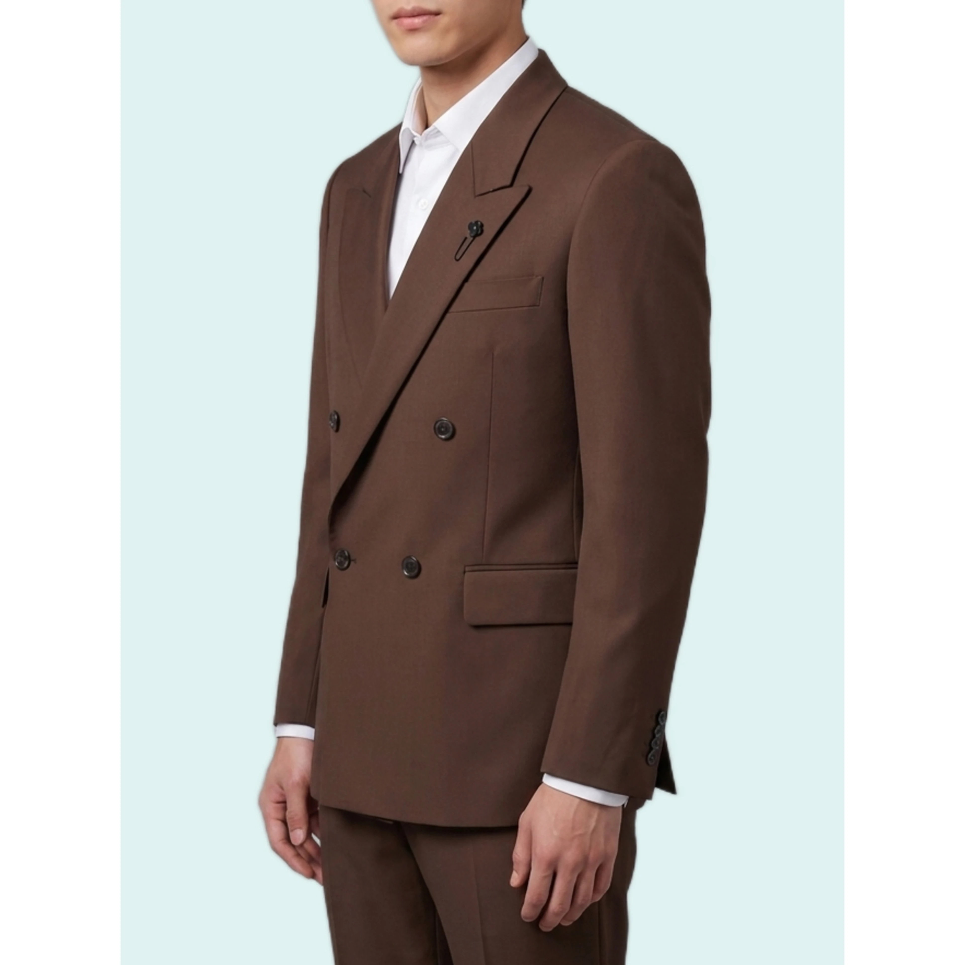 Brown Feeling double-breasted jacket