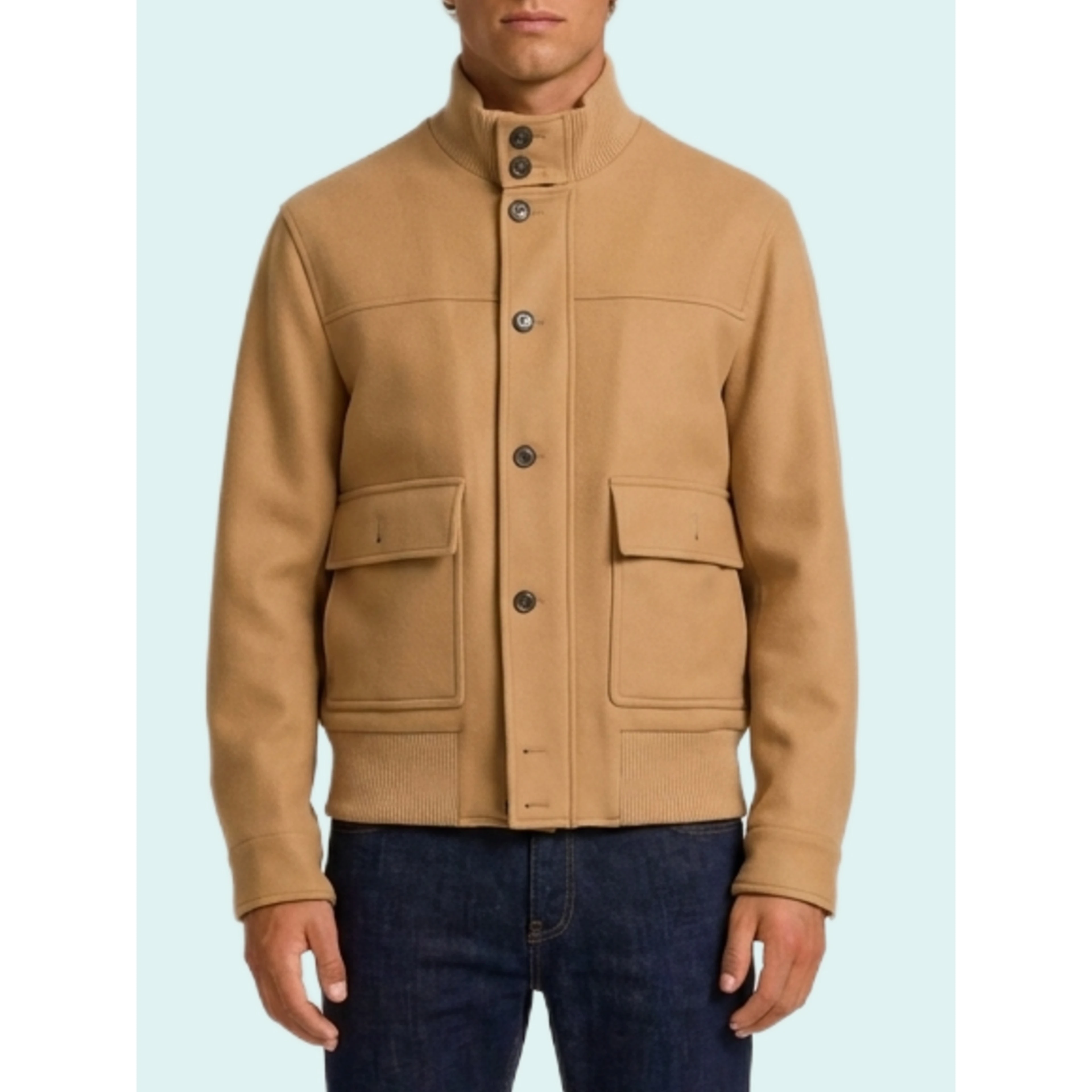 Camel Sponge bomber jacket