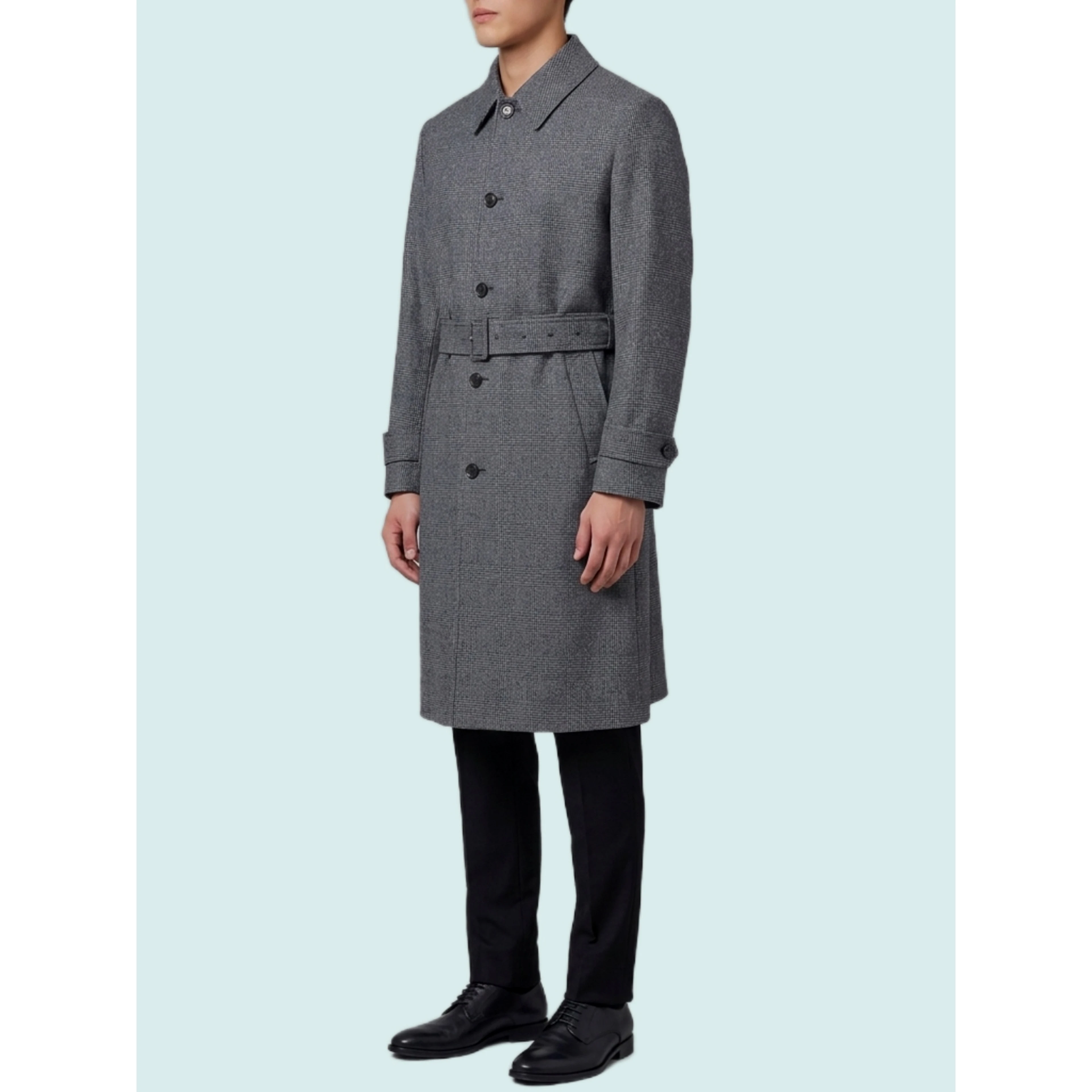 Single-breasted virgin wool coat