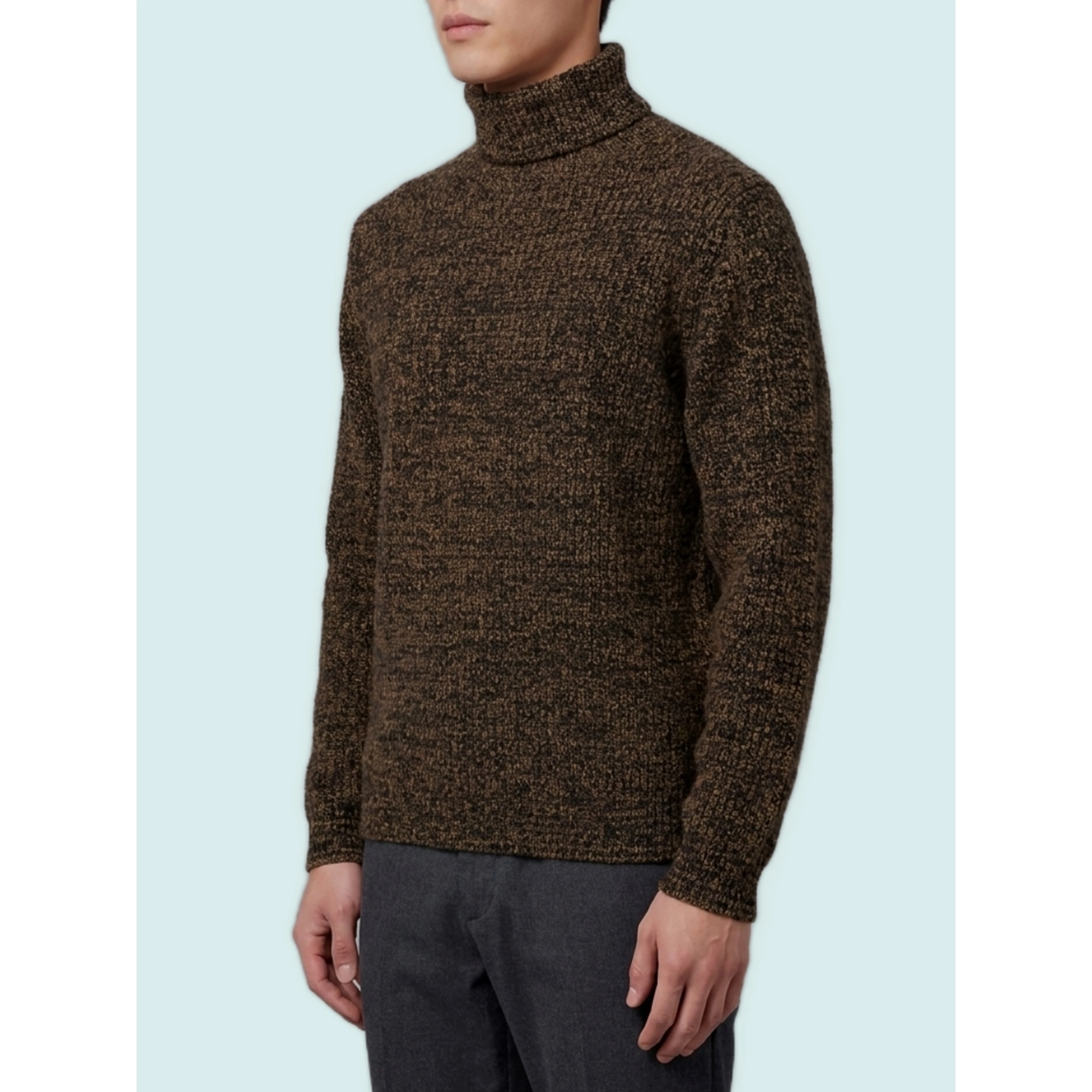 Tobacco high-neck sweater