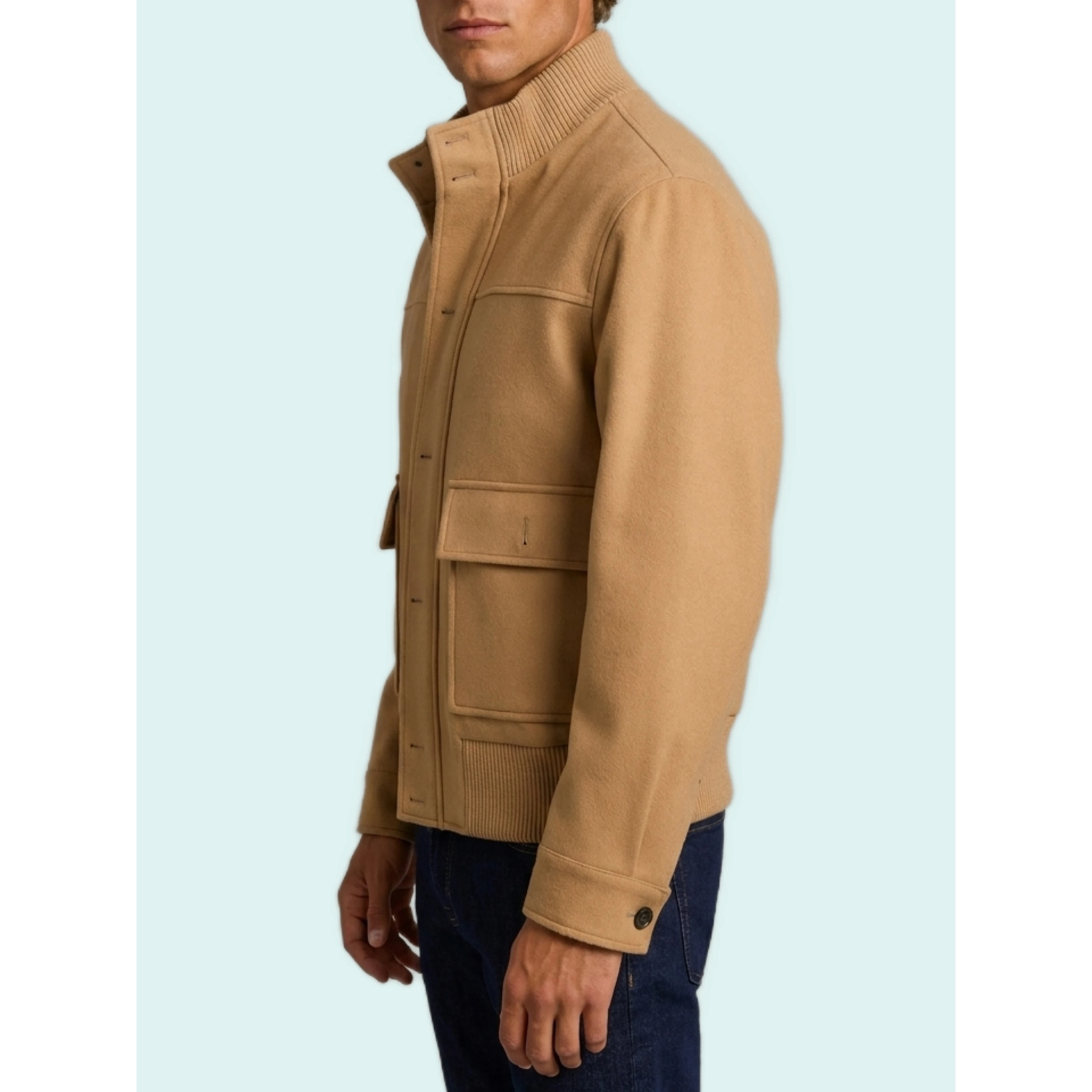 Camel Sponge bomber jacket