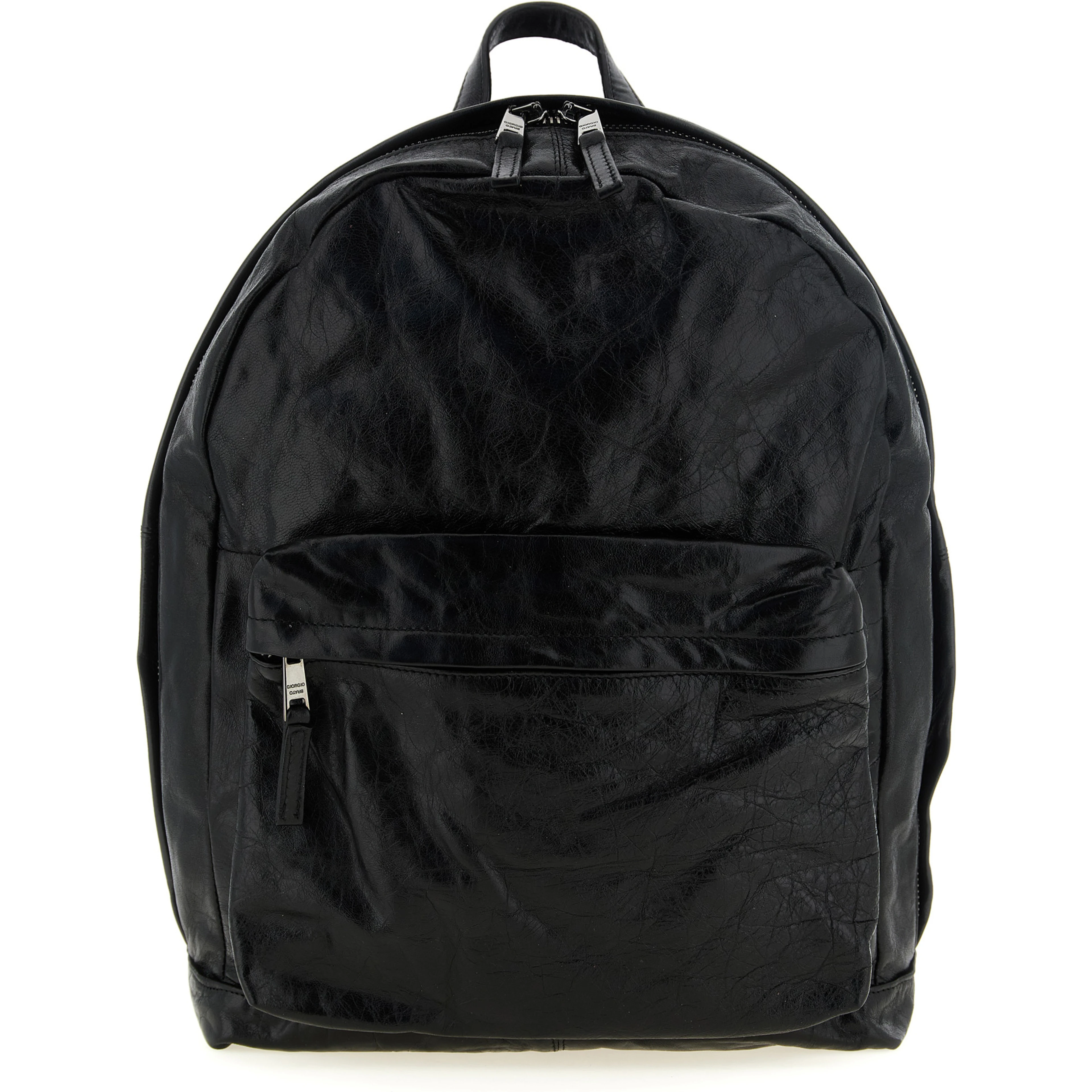 Black Lamb Leather Backpack
