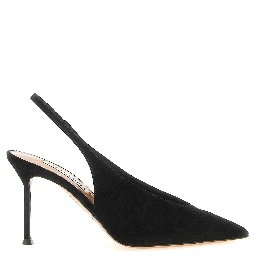 Black Calfskin High Heel Pumps
