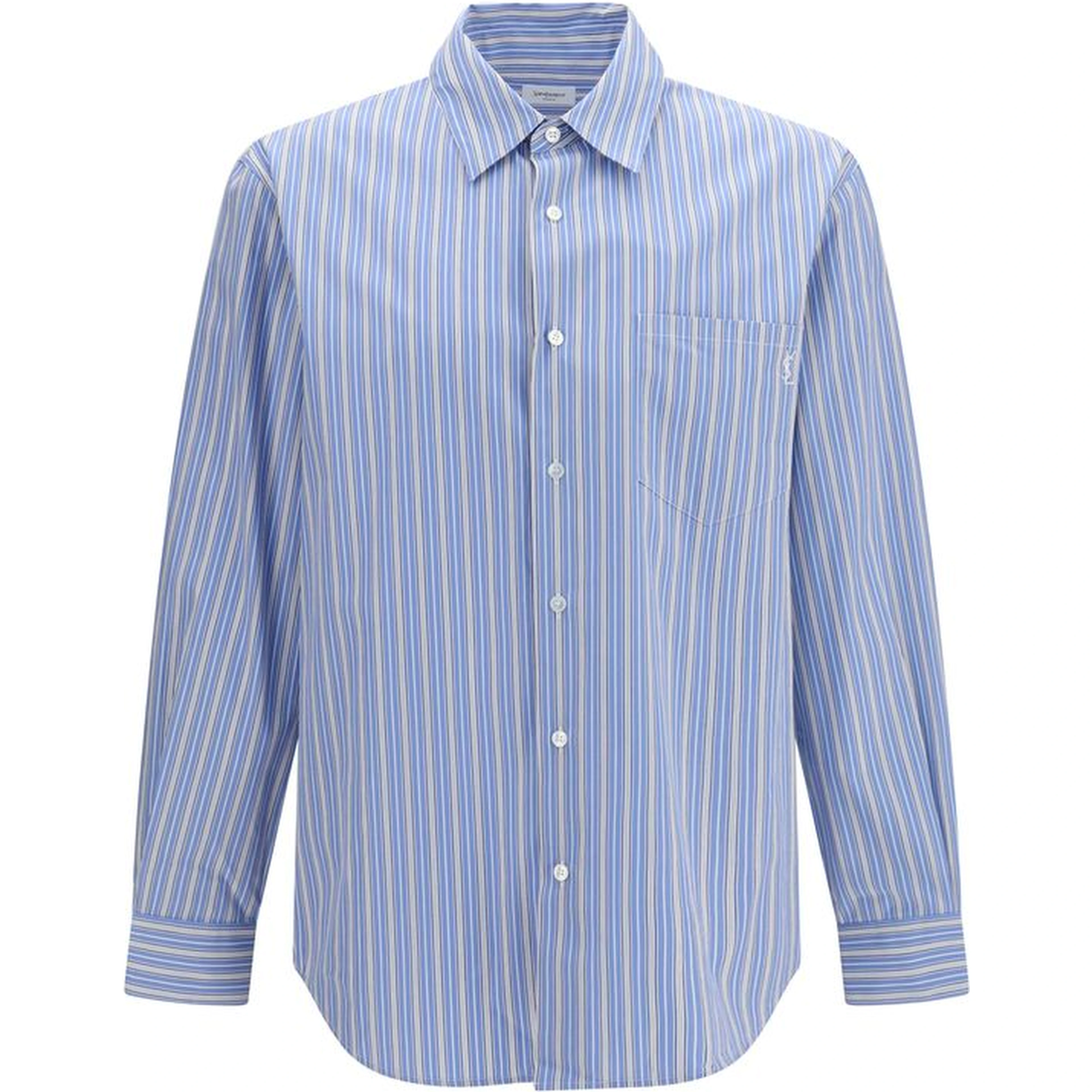 Blue Cotton Pattern Shirt