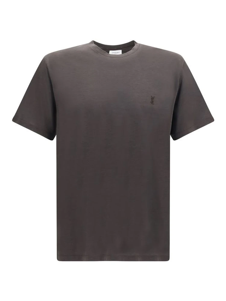 Brown Silk T-Shirt