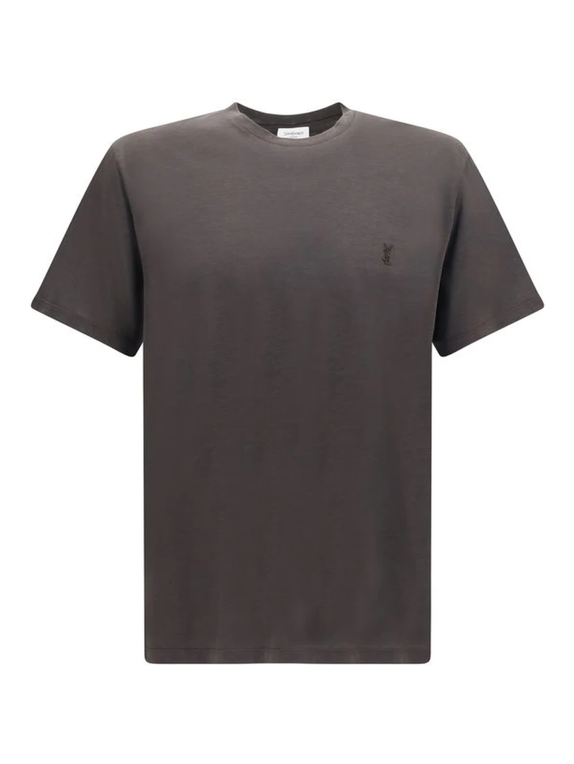 Brown Silk T-Shirt