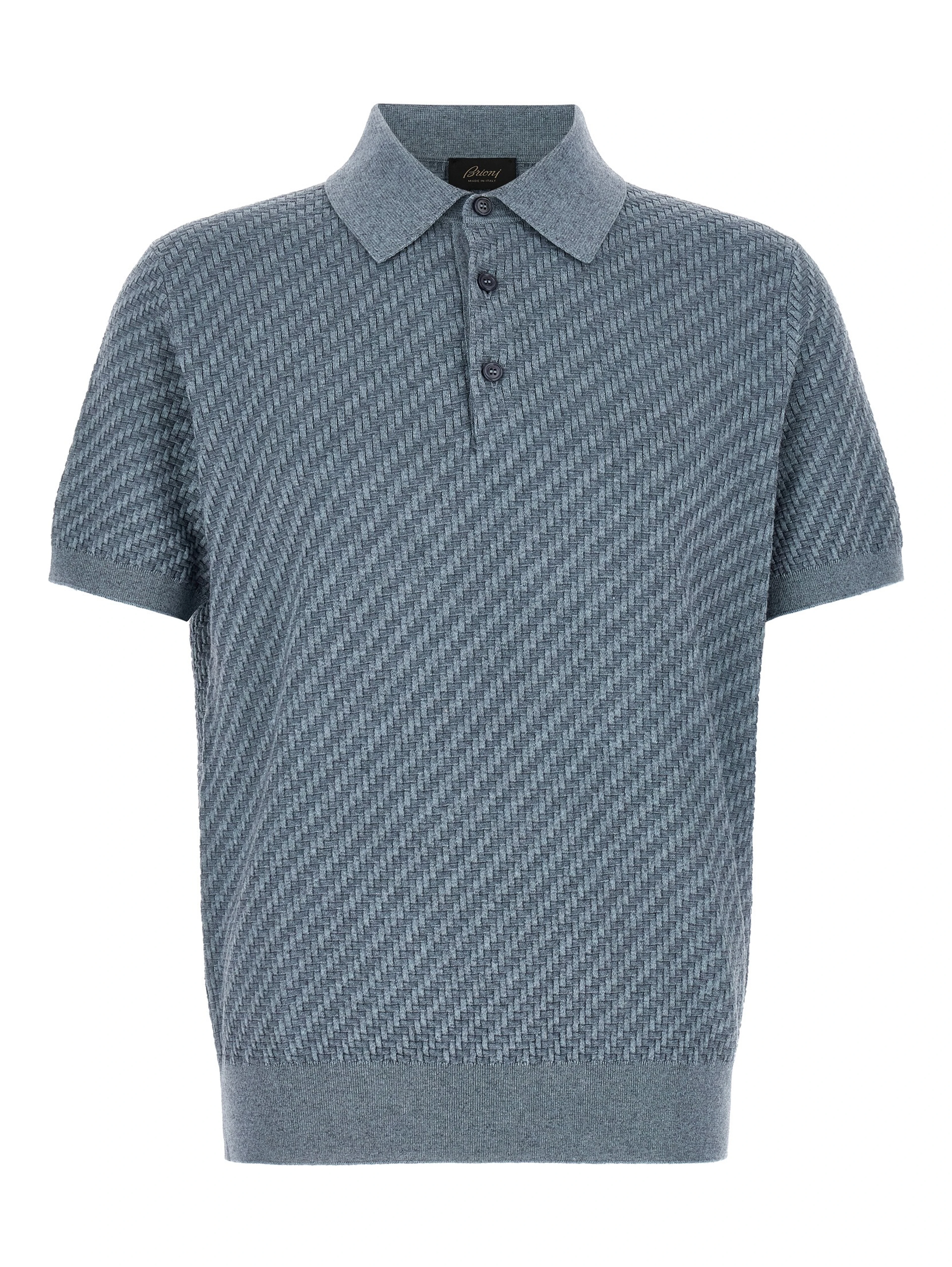 Blue Cotton Polo Shirt