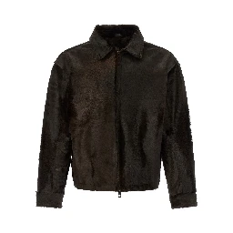 Brown Calfskin Leather Jacket