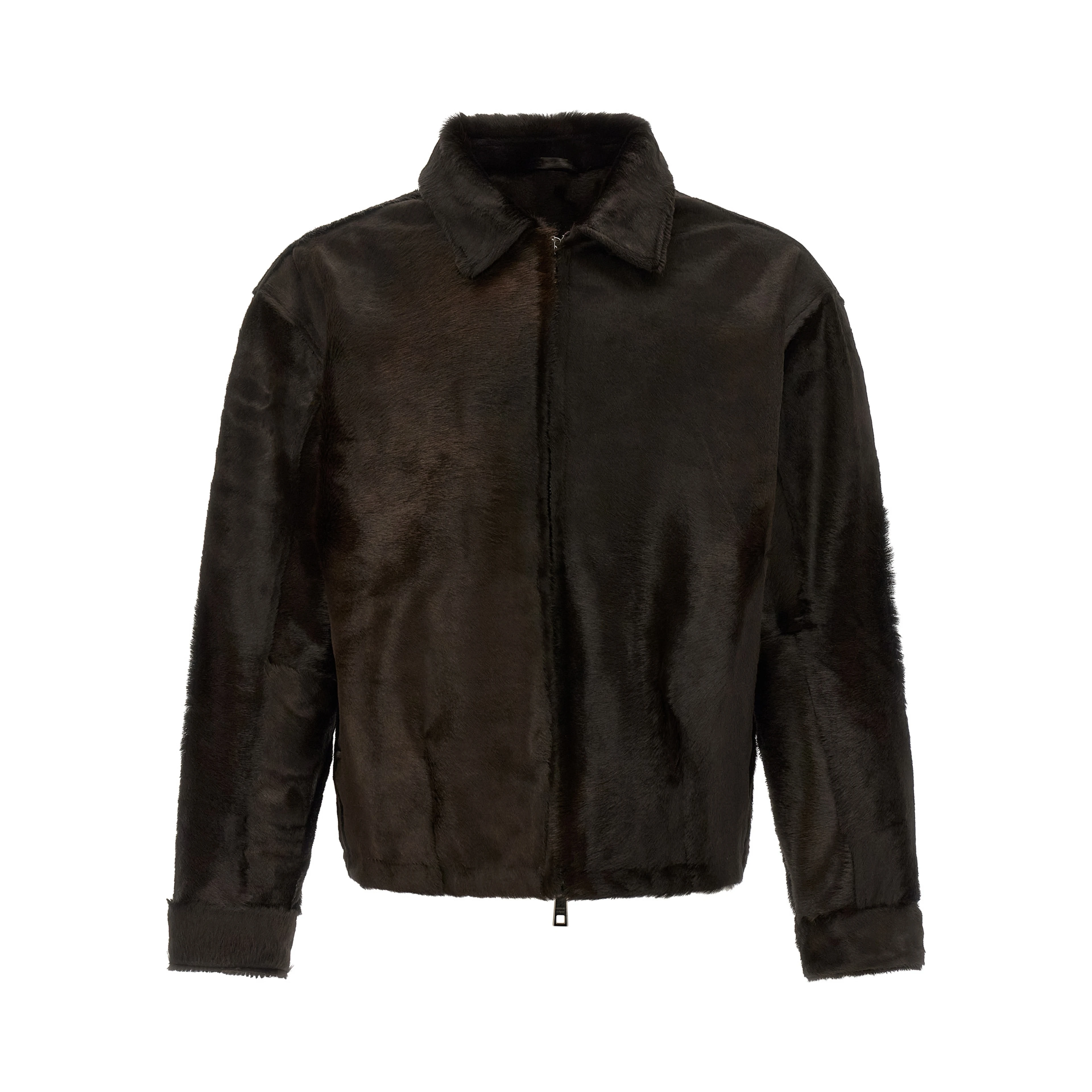 Brown Calfskin Leather Jacket