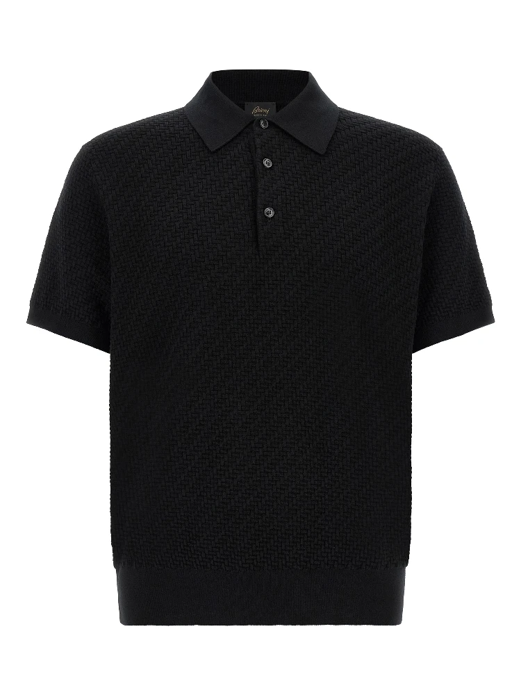 Black Cotton Polo Shirt