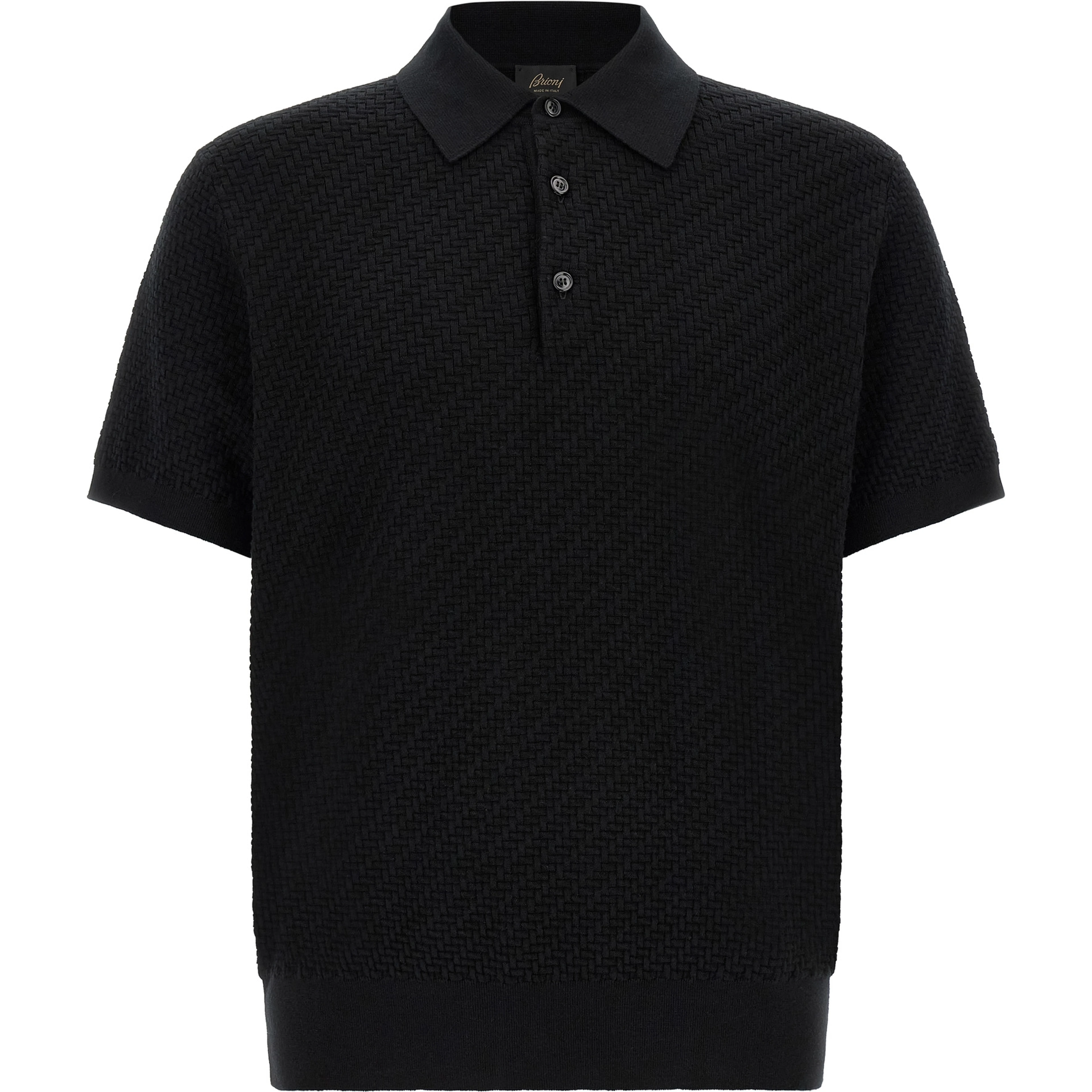 Black Cotton Polo Shirt