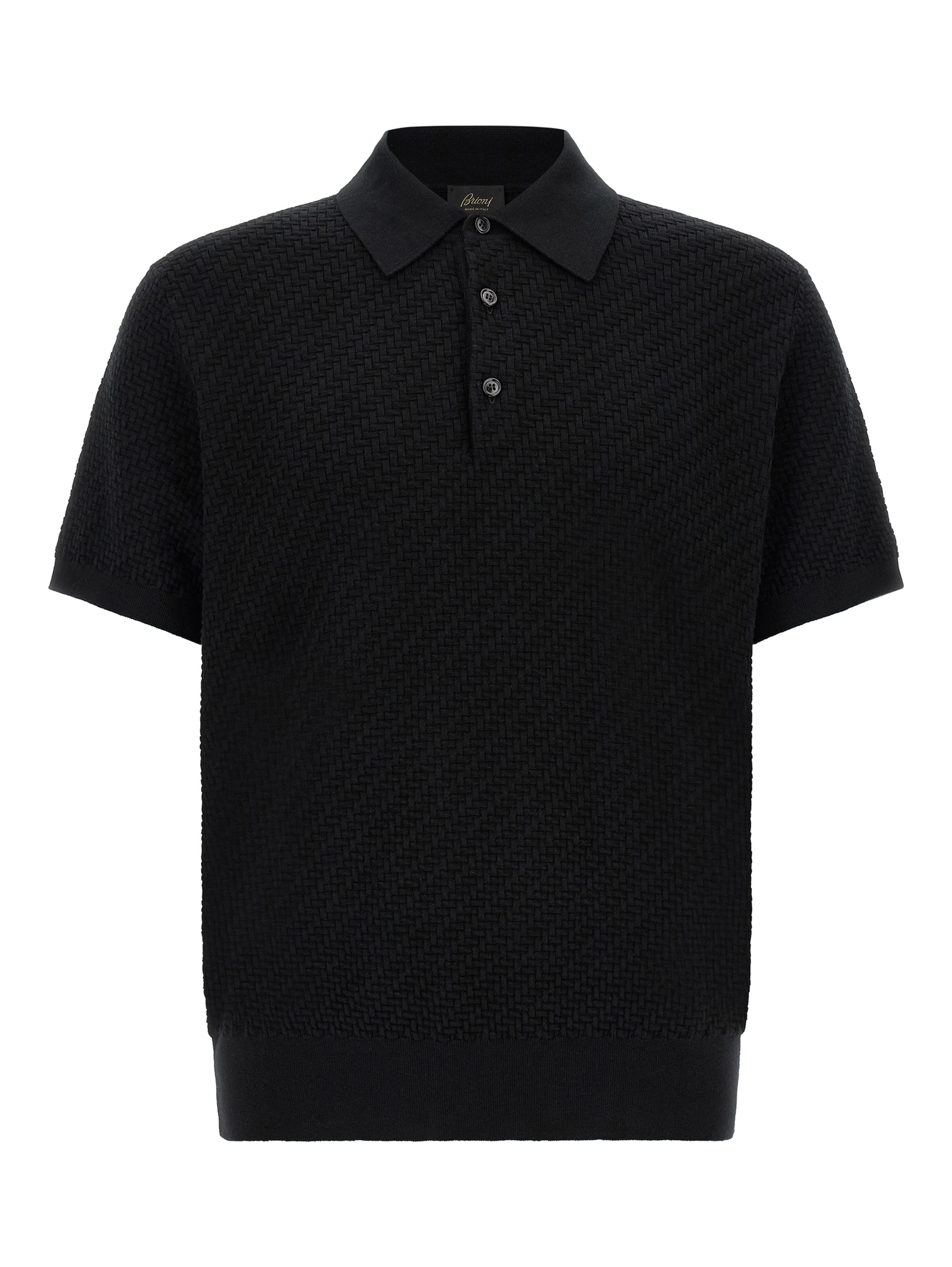 Black Cotton Polo Shirt