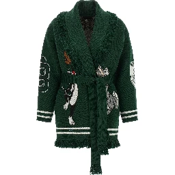 Bicolor Virgin Wool Cardigan