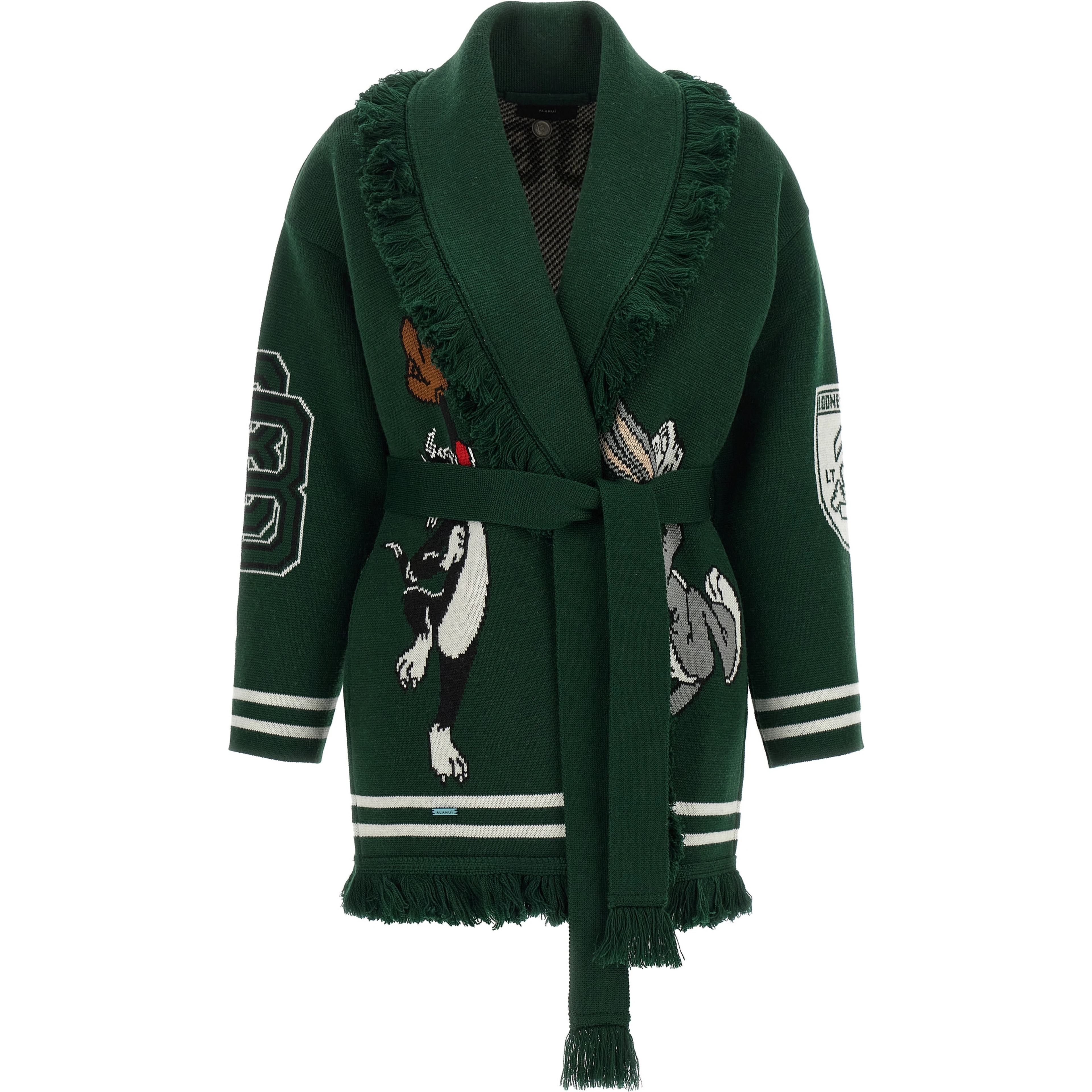 Bicolor Virgin Wool Cardigan