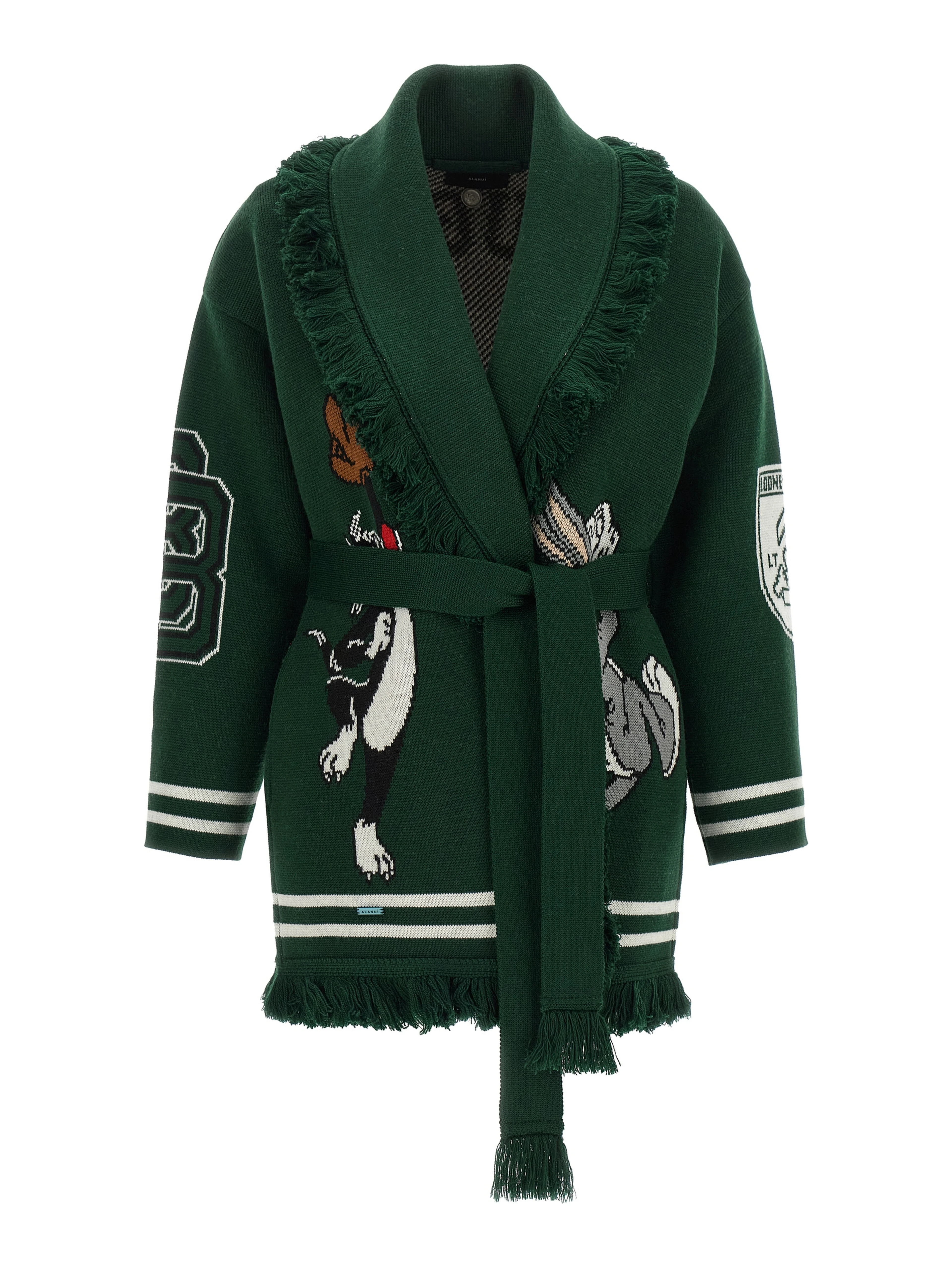 Bicolor Virgin Wool Cardigan