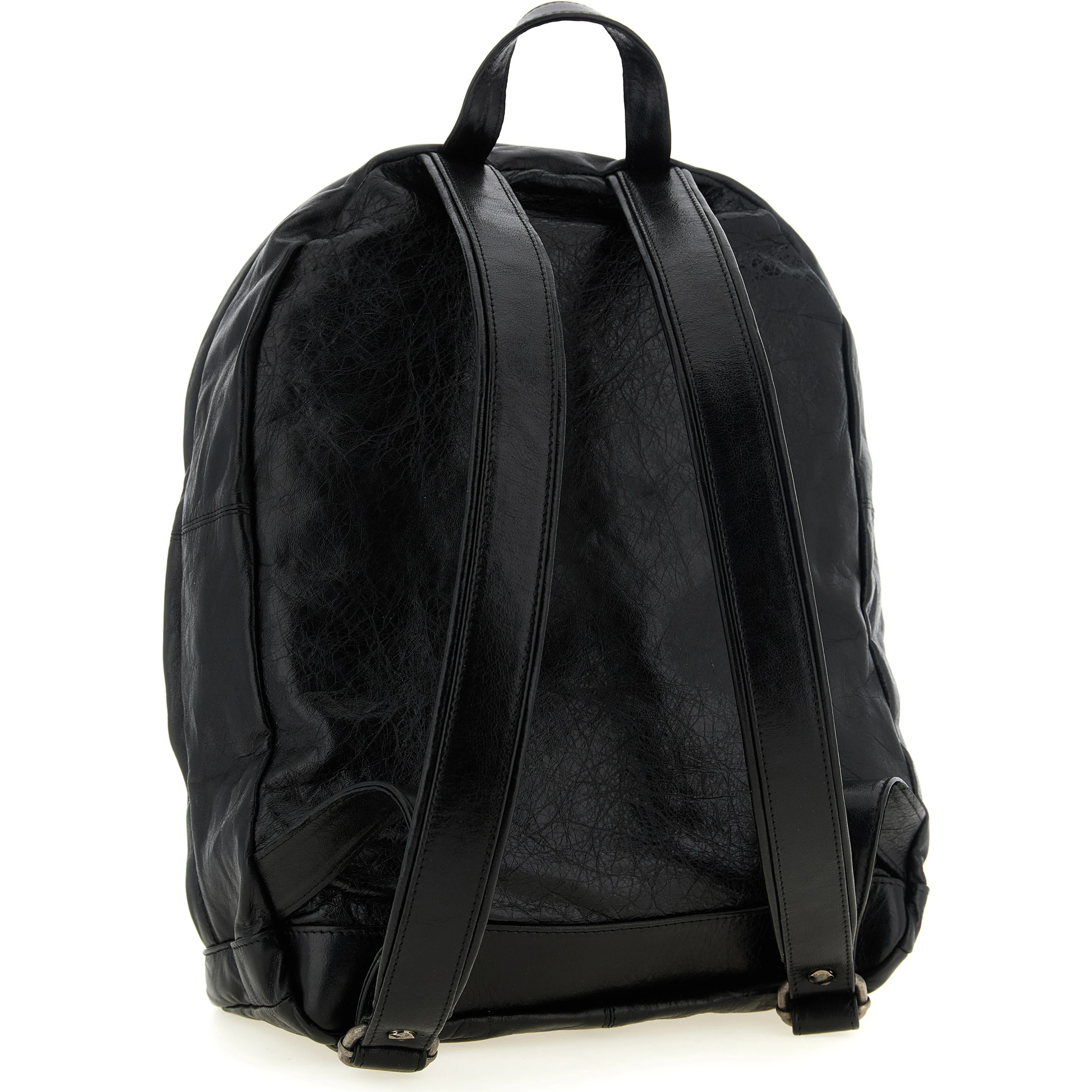 Black Lamb Leather Backpack