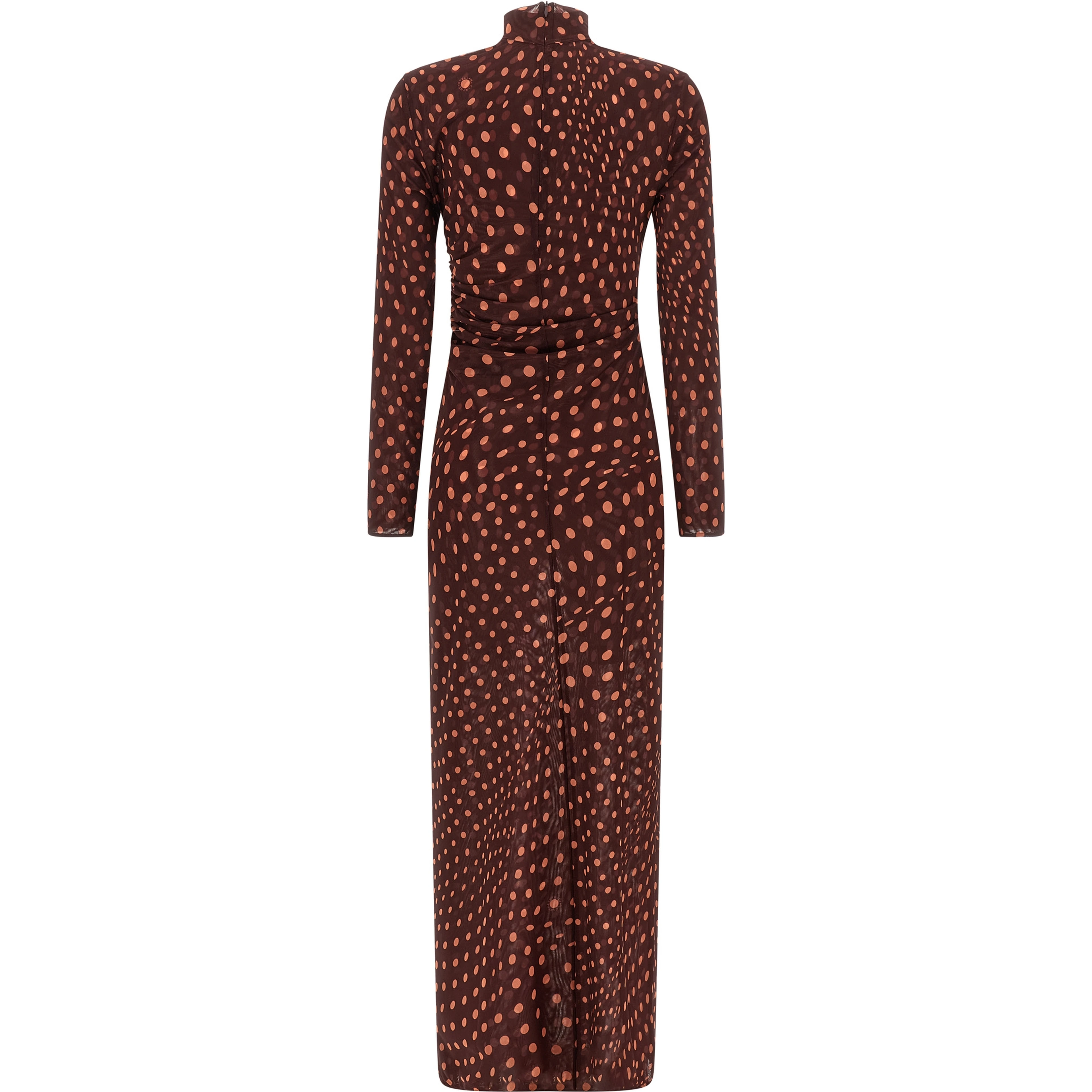 Bordeaux Polyamide Long Dress
