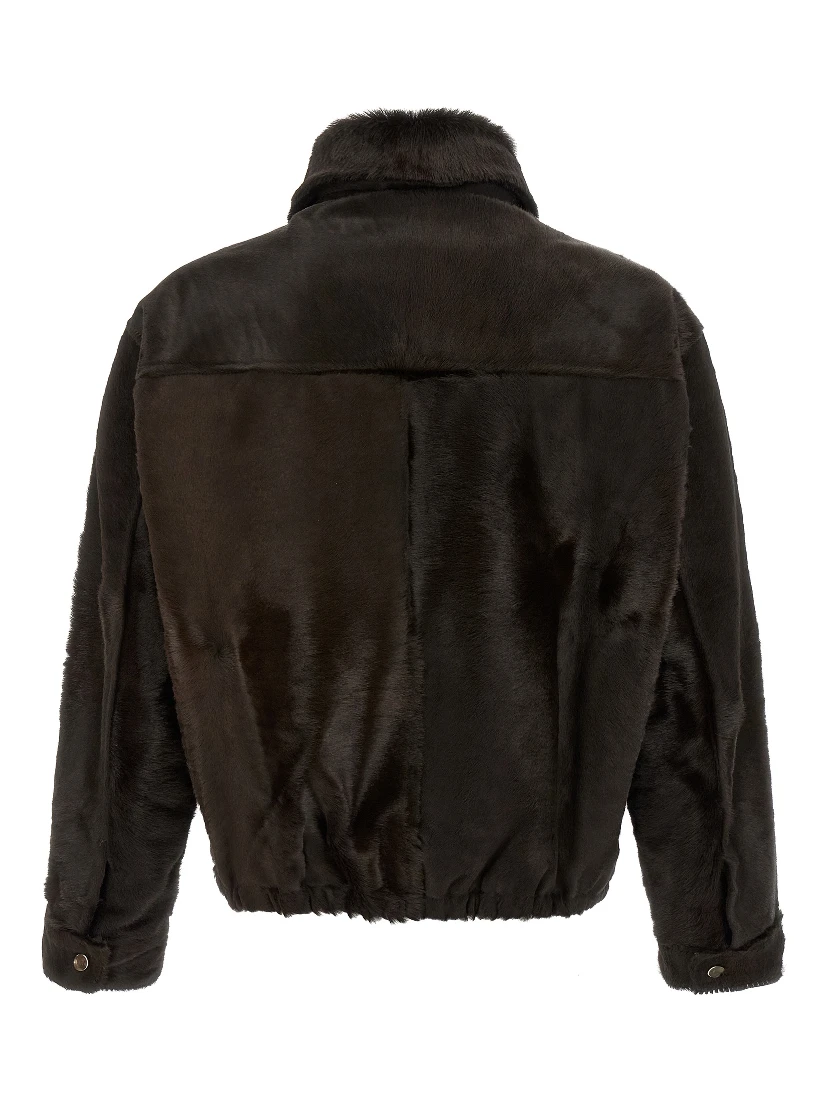 Brown Calfskin Leather Jacket