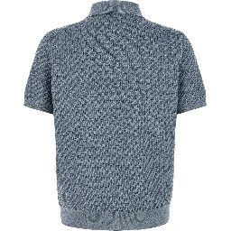 Blue Cotton Polo Shirt