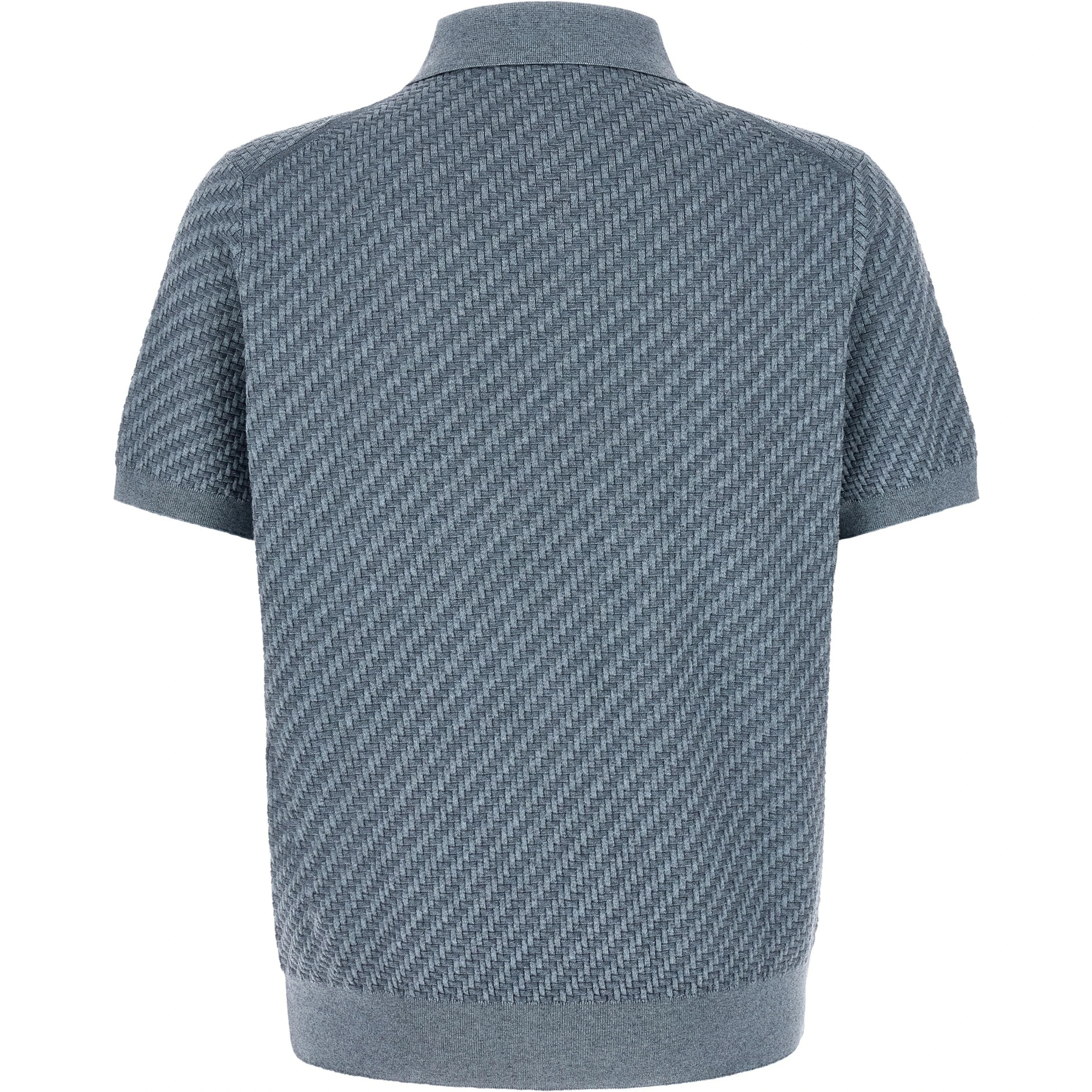 Blue Cotton Polo Shirt