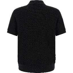 Black Cotton Polo Shirt
