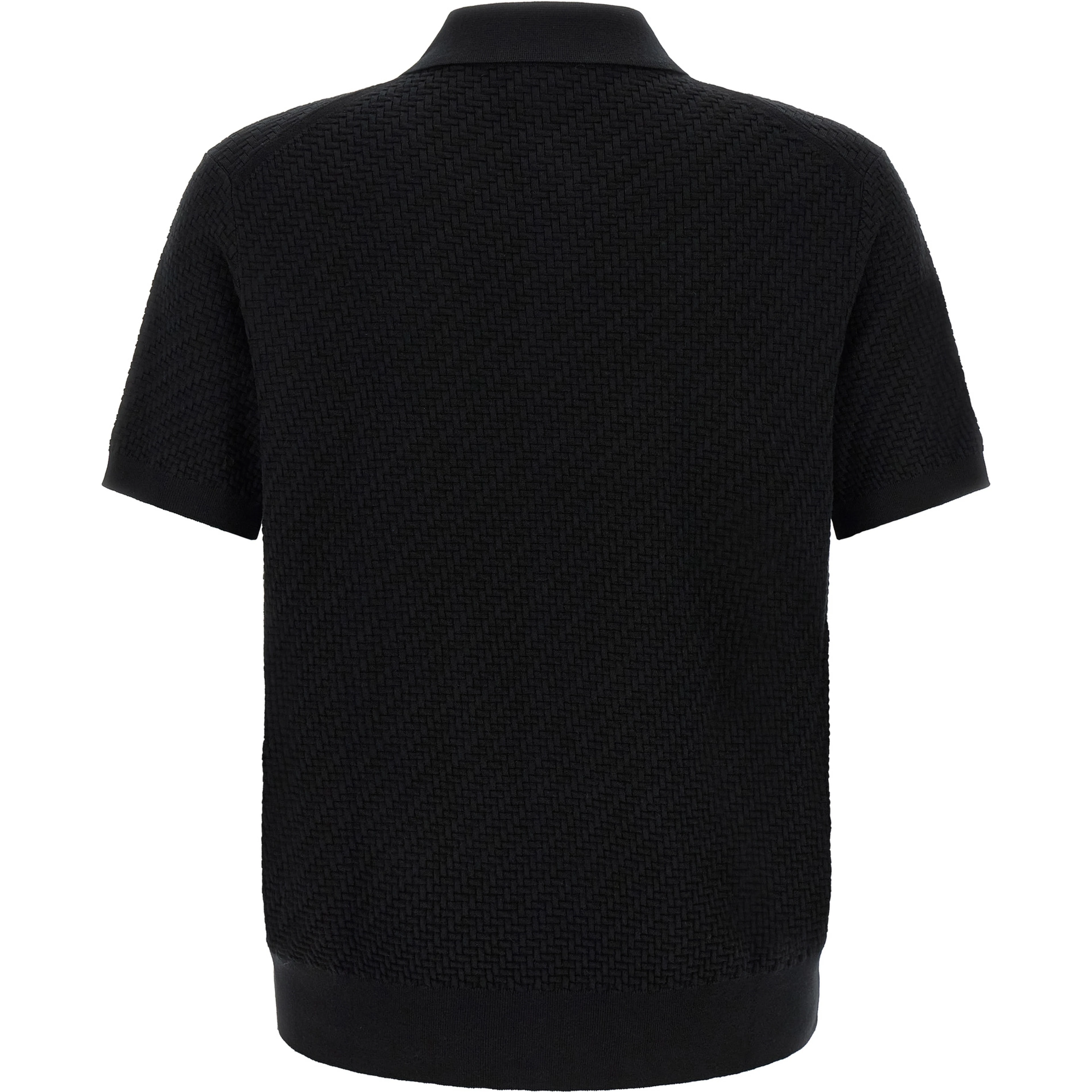 Black Cotton Polo Shirt