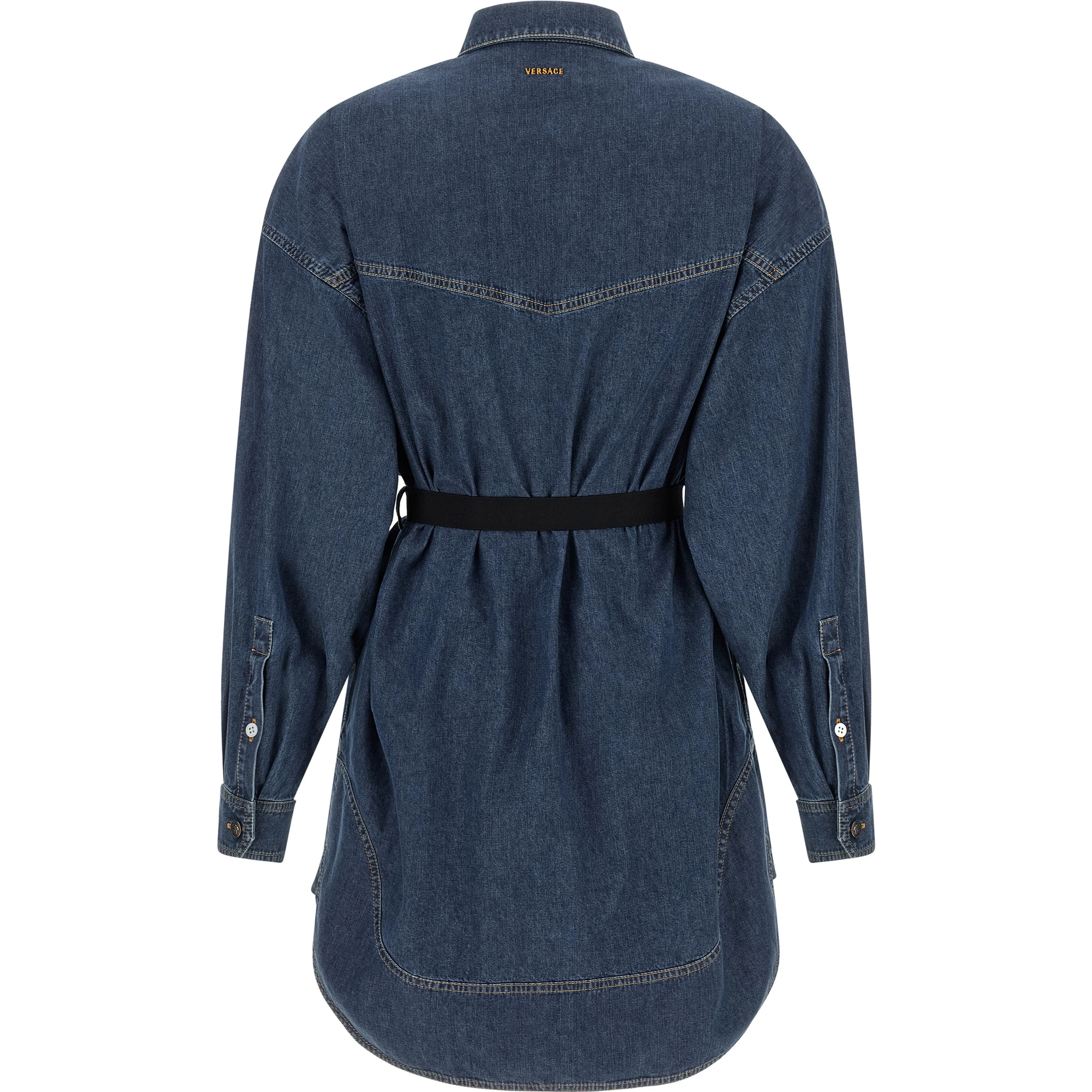 Blue Cotton Short Dress